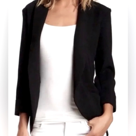 Harlowe & Graham Jackets & Blazers - Harlow & Graham Women’s Black Open Front Blazer